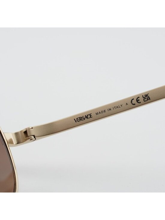 Versace VE2293 1252/13 Square Sunglasses - Gold Frame, Brown Gradient Lenses main image 8
